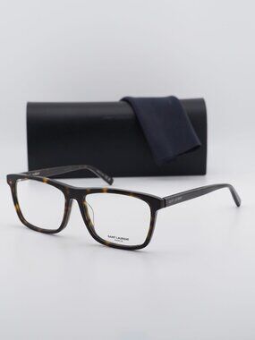 Saint Laurent SL505/F 002 Square Eyeglasses 56mm – Havana